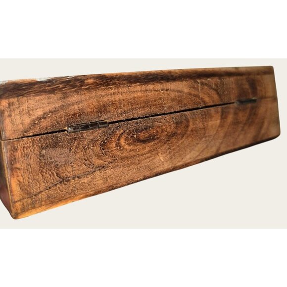 Handcrafted Wooden Incense Box Carved Floral Design10 Count Tarot The Sun Incens - Picture 6 of 8